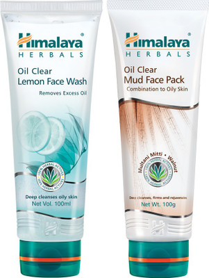 

Himalaya Oil Clear Lemon Face Wash and Mud Face Pack(Set of 2)