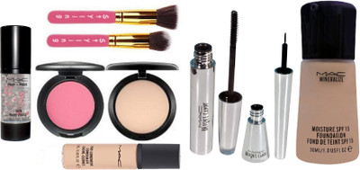 

styling Brush2 & Mac Mineralize Moisture Foundation & Mac Prep+Prime Primer& Blusher&Mac Brooke Candy Liner & Mascara & Mac Pro Long Wear Concealer & Mac Studio Fix Compact(Set of 9)