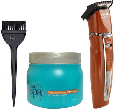 

Styling Hair Brush With L'Oreal Deep Nourishing Hair Spa & Hair Trimmer(Set of 3)