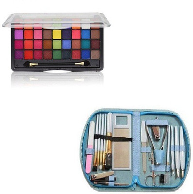 

kviya Velvet Creamy Eyeshadow palette (Valvet Glamour) With Portable Make Up Cosmetics Brush Gift Set Tool Kiit (18 g, Set of 18)(Set of 1)