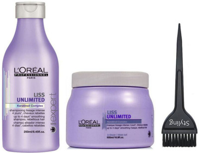 

styling Hair Brush, Professional Liss Unlimited Spa& Shampoo(Set of 3)