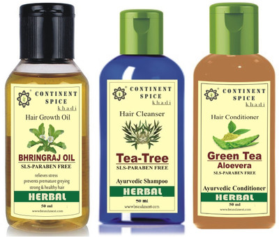 

Continent Spice Khadi All in One Hair Combo 1 (50ml)(Set of 3)