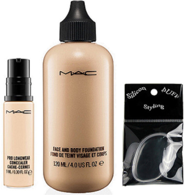 

styling Silicon Puff With face And body Foundation With Pro longwear concealer(Set of 3)
