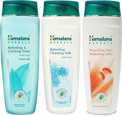 

Himalaya Refreshing and Clarifying Toner, Cleansing Milk, Nourishing Face Moisturizing Lotion(Set of 3)