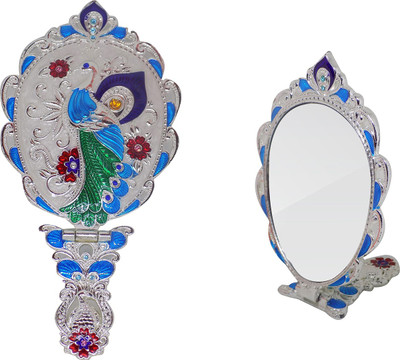 

Fully Beautiful Face Make Up Foldable Purse Mirror And Hair Comb For Girls And Women Use(Set of 2)