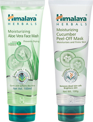 

Himalaya Moisturizing Aloe Vera Face Wash and Cucumber Peel-off Mask(Set of 2)