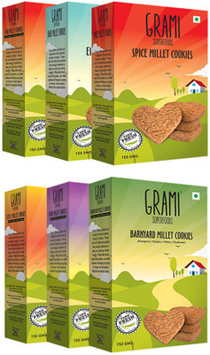 

Grami Superfoods Millet cookies Helathy Combo (Pack of 6)(900 g, Pack of 6)