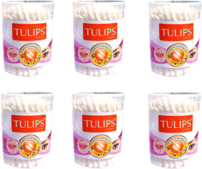 

Tulips Cosmetic Cotton Tips (160 Tips of 6 Jar)(160 Units)