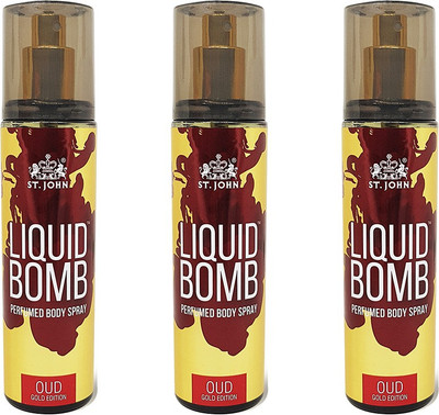 

St. John Deo Gold Edition OUD 150ml pack of 3 Body Spray - For Women(150 ml, Pack of 3)