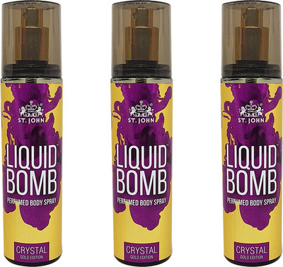 

St. John Deo Gold Edition Crystal 150ml pack of 3 Body Spray - For Women(150 ml, Pack of 3)