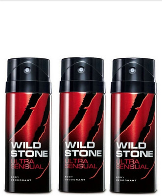 

Wild Stone Ultra Sensual Deodorant Spray Pack of 3 Spray - For Men (450 ml, Pack of 3) Deodorant Spray - For Men(450 ml, Pack of 3)
