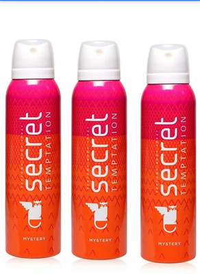 

SECRET Temptation Mystery Body Spray - For Women (450 ml, Pack of 3) Deodorant Spray - For Women(450 ml, Pack of 3)