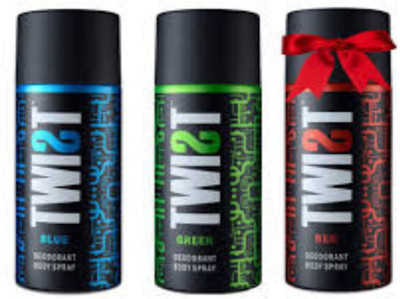 

Twist Deodrant Twist Blue Green and Red Deodorant Spray - For Men & Women(540 ml, Pack of 3)
