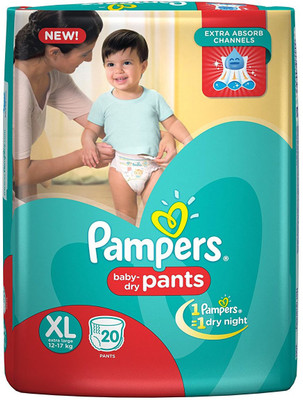 

Pampers Extra Large Size Diapers Pants (20 Count) - XL(20 Pieces)