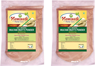 

Neminath Herbal Care 100% Natural Multani Mitti (Fullers Earth) Powder For Remove Sun Tan Naturally (Pack Of 2) (200 Grams)(200 g)