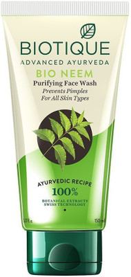 

BIOTIQUE BIO Biotique Advanced Ayurveda Bio Neem Purifying Face Wash for All Skin Types, 150ml Face Wash(150 ml)
