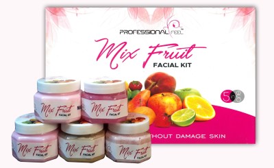 Professional Feel Mix Fruit Facial Kit, Way To Use Facial Kit, Fairness, Whitening Skin, Skin Glow Instant result without damage skin (set of 5)(500 g)