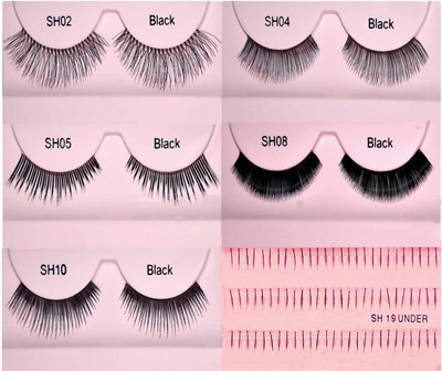 

GlamGals Stylish Eyelashes pair of 6(Pack of 6)