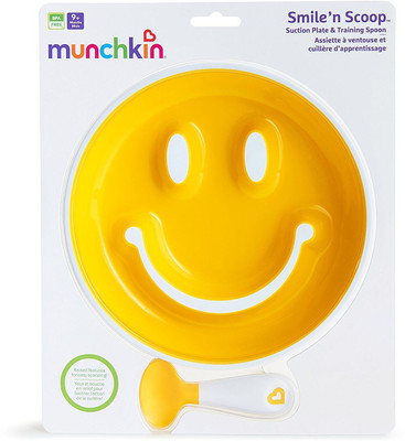 

Munchkin Smile 'n Scoop Plate -BPA Free Plastic - Plastic(Yellow)