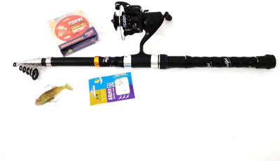 

Guru Kripa FISHING SET BLACK270 BLACK 240 Black Fishing Rod(270 cm, .750, Black)