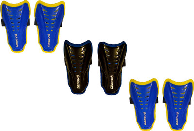 

DeNovo Club Football Shin Guard Large Size (3 Pairs) Football Shin Guard(, Blue, Black, Black;red