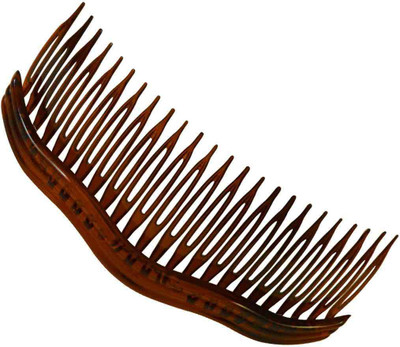 

Sarah 24 Teeth Plastic Wavy Design Hair Side Comb (Brown) Hair Clip(Brown)