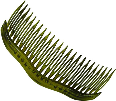 

Sarah 24 Teeth Plastic Wavy Design Hair Side Comb (Green) Hair Clip(Green)