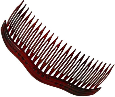 

Sarah 24 Teeth Plastic Wavy Design Hair Side Comb (Red) Hair Clip(Red)