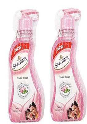 Santoor Mild Lotus & Tulsi Gently Soft Hands Hand wash combo 215+215 Pump Dispenser(2 x 215 ml)