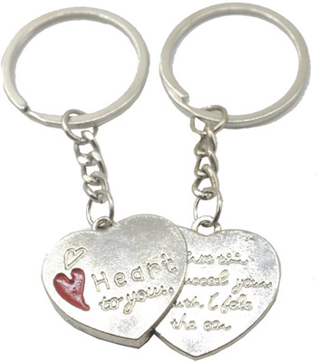 faynci Two PC Heart for You msg Couple Key Chain for Gifting Valentine Day/Birthday/Friendship Day Key Chain