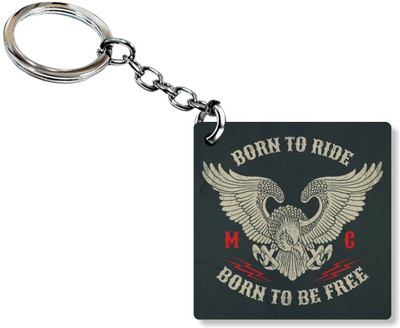 

Sivyati Born To Ride Eagle Print Key Chain