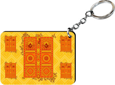 

Sivyati Yellow Pattern Design Key Chain