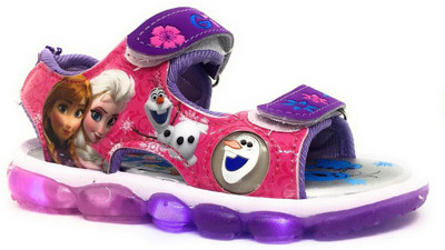 

TeeniTiny Girls Velcro Strappy Sandals(Purple