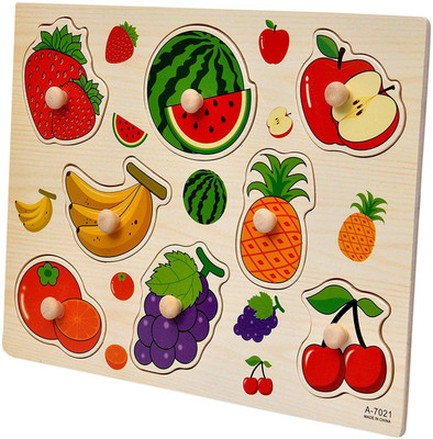 

Toyshine Wooden Puzzle Toy, Educational and Learning Toy - Fruit(Multicolor)