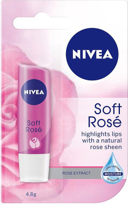 

Nivea Soft Rose Lip Balm 4.8 g Rose(Pack of: 1, 4.8 g)