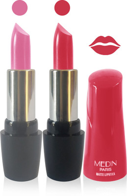 

Medin paris ultra hd elegant colors matte lipstick cosmetics makeup 007 serires femina09 set of 2 color(pink l carrat)