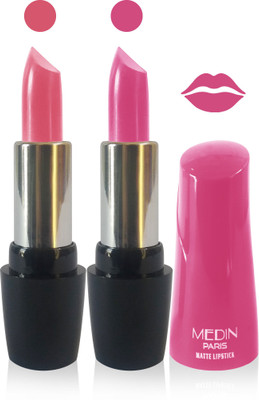 

Medin paris ultra hd elegant colors matte lipstick cosmetics makeup 007 serires femina09 set of 2 color(pink brown pink)
