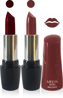 

Medin paris ultra hd elegant colors matte lipstick cosmetics makeup 007 serires femina09 set of 2 color(d maroon brown)