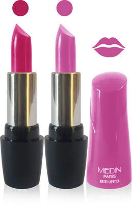 

Medin paris ultra hd elegant colors matte lipstick cosmetics makeup 007 serires femina09 set of 2 color(purple l purple)