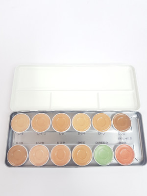 

KRYOLAN ( 100% Original ) Derma Color Camouflage Cream Palette 12 color ( DELHI- 2 )