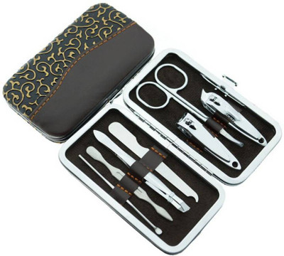 

comodo 7-In-1 Stainless Steel Nail Clippers Scissors Cutter Manicure Pedicure Filler Set Makeup Kit(200 g, Set of 7)