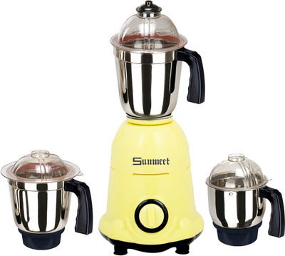 

Sunmeet Y3jar750W 750 W Mixer Grinder(Yellow, 3 Jars)