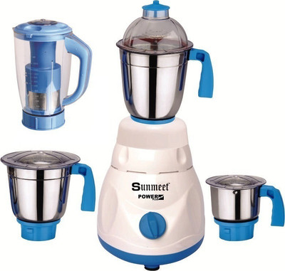 

Sunmeet SM 1000 Mrfwhite 1000 W Mixer Grinder(White, 4 Jars)