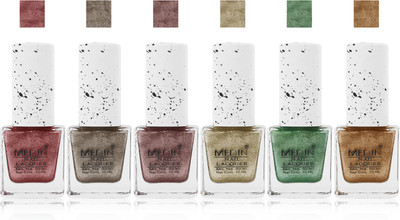 

Medin paris sand look fashion Metallic Nail Polish lady femina09 Combo Set of 6 color green maroon copper l copper golden l golden
