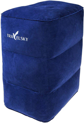 

TecMac Leg Rest Pillow, Double Gas Valve Inflatable Footrest Travel Air Cushion with 3 Adjustable Height Neck Pillow(Blue)