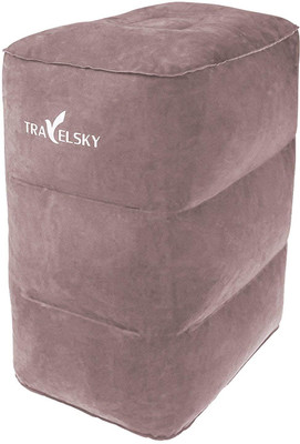

TecMac Leg Rest Pillow, Double Gas Valve Inflatable Footrest Travel Air Cushion with 3 Adjustable Height Neck Pillow(Grey), Brown