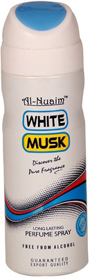 

Al Nuaim white musk Deo 200ML ( Free From Alcohol ) Perfume - 100 ml(For Men & Women)