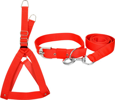 

Supply King Durable, Double Layred, Chest Size : 25-28 Inch Dog Harness & Leash(, Red