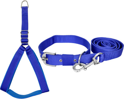 

Supply King Durable, Double Layred, Chest Size : 25-28 Inch Dog Harness & Leash(, Blue