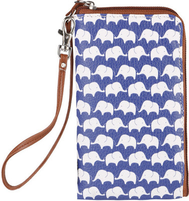 

Thathing Blue Elephant Mobile Phone Pouch Wristlet with Card Slots Mobile Pouch(Blue, White)